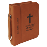 Rawhide 7 1/2" x 10 3/4" Leatherette Book/Bible Cover with Handle & Zipper