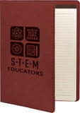 Rose 9 1/2" x 12" Laserable Leatherette Portfolio with Notepad