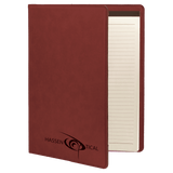 Rose 7" x 9" Laserable Leatherette Small Portfolio with Notepad