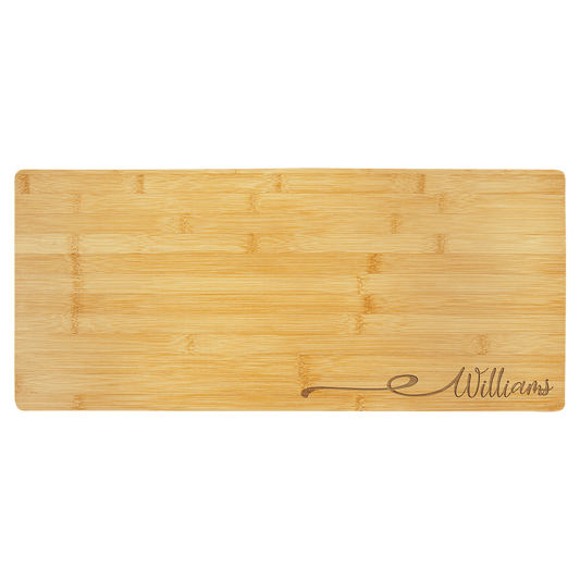 23 3/4" x 10" Bamboo Charcuterie Board/Cutting Boardd