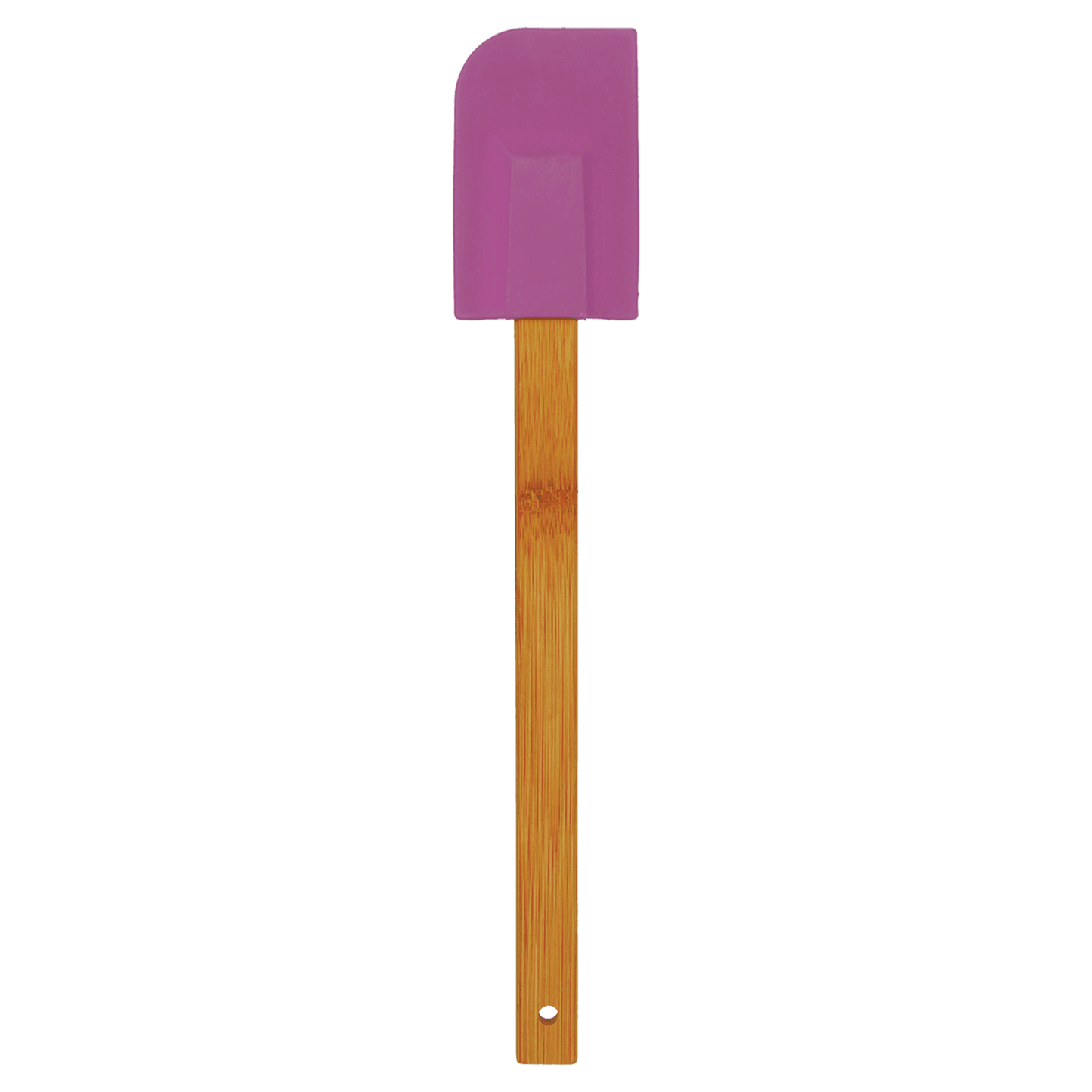 Purple Silicone Spatula with Bamboo 11 3/4" Handle