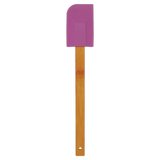 Purple Silicone Spatula with Bamboo 11 3/4" Handle
