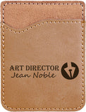 Light Brown Laserable Leatherette Phone Wallet