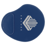 Blue/Silver 9" x 10 1/4" Laserable Leatherette Mouse Pad