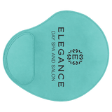 Teal 9" x 10 1/4" Laserable Leatherette Mouse Pad