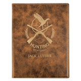 Rustic/Gold 7" x 9" Laserable Leatherette Small Portfolio with Notepad