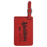 Red 4 1/4" x 2 3/4" Laserable Leatherette Luggage Tag