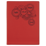 Red 7" x 9" Laserable Leatherette Small Portfolio with Notepad