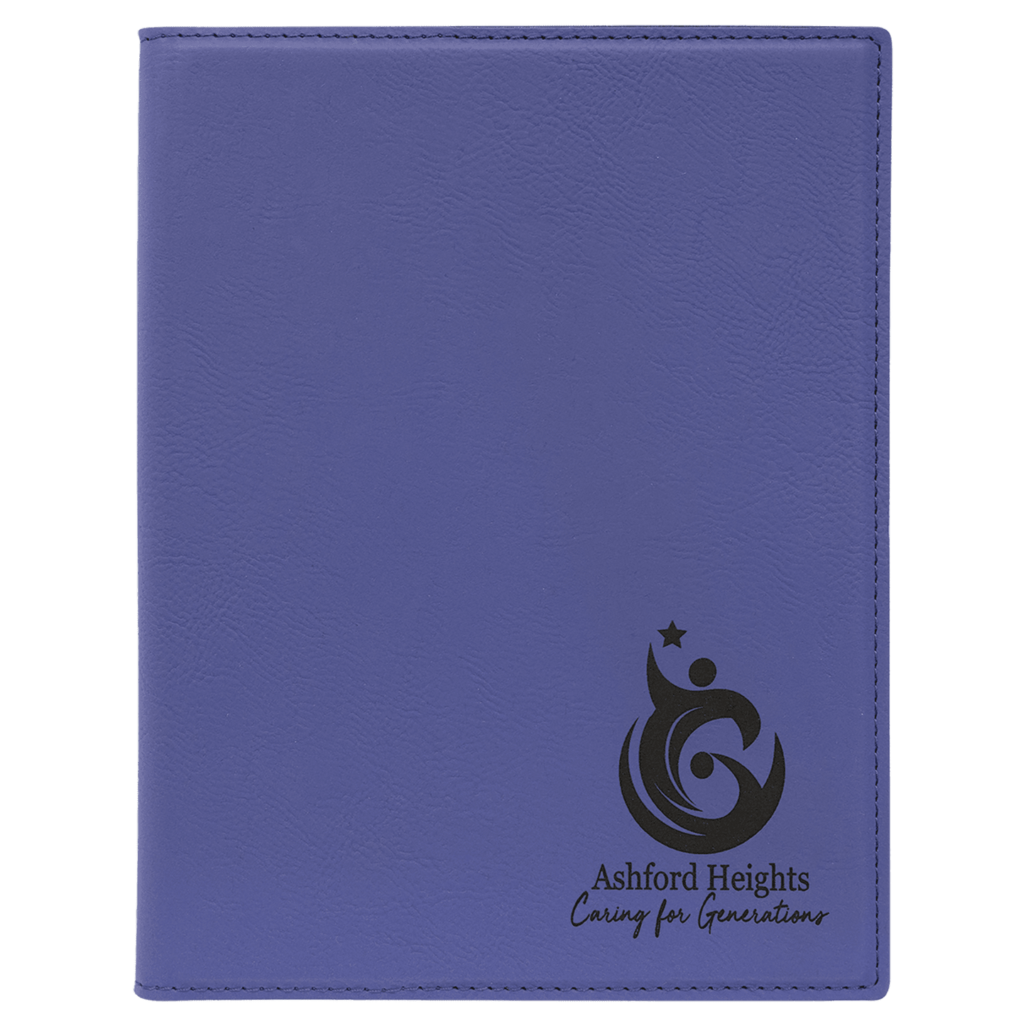 Purple 7" x 9" Laserable Leatherette Small Portfolio with Notepad