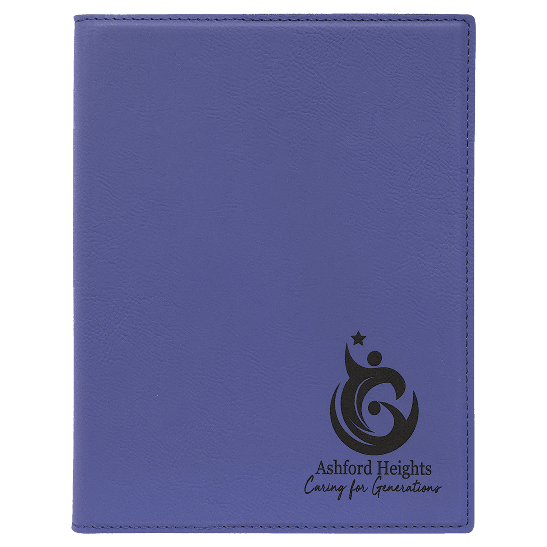 Purple 7" x 9" Laserable Leatherette Small Portfolio with Notepad