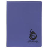 Purple 7" x 9" Laserable Leatherette Small Portfolio with Notepad