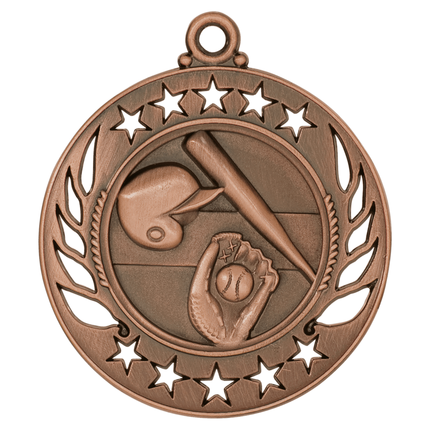 Antique Bronze 2 1/4" Baseball/Softball Galaxy Medal