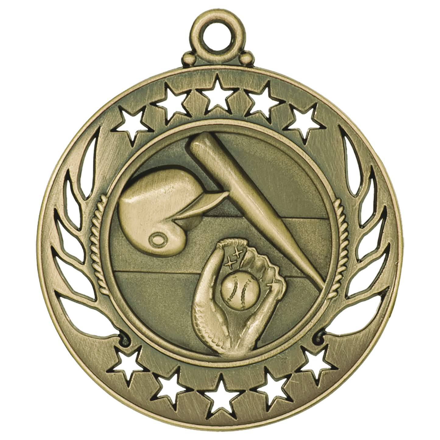 Antique Gold 2 1/4" Baseball/Softball Galaxy Medal