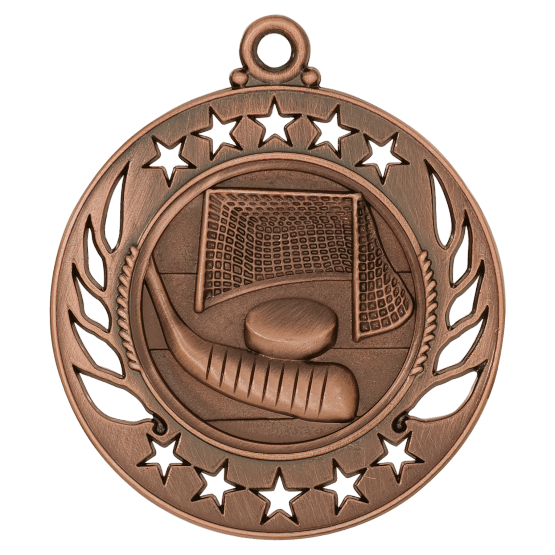 Antique Bronze 2 1/4" Hockey Galaxy Medal