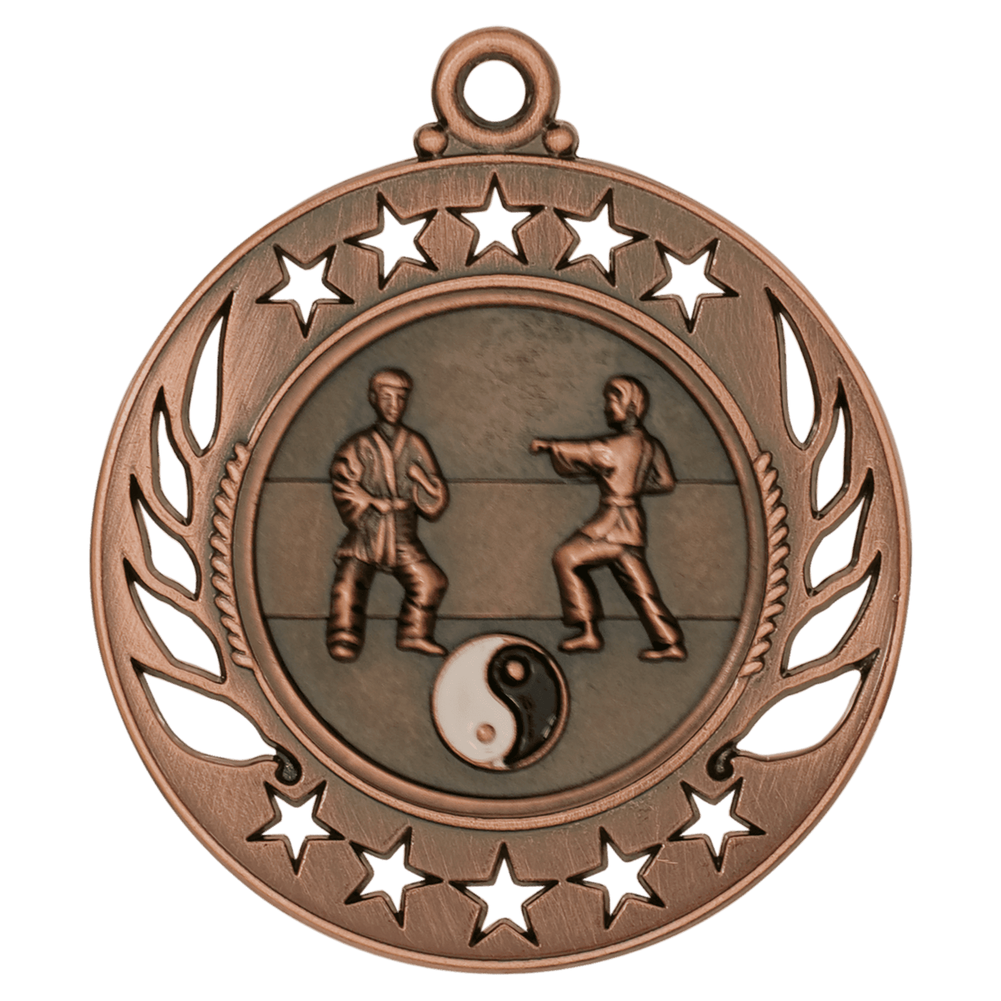 Antique Bronze 2 1/4" Martial Arts Galaxy Medal