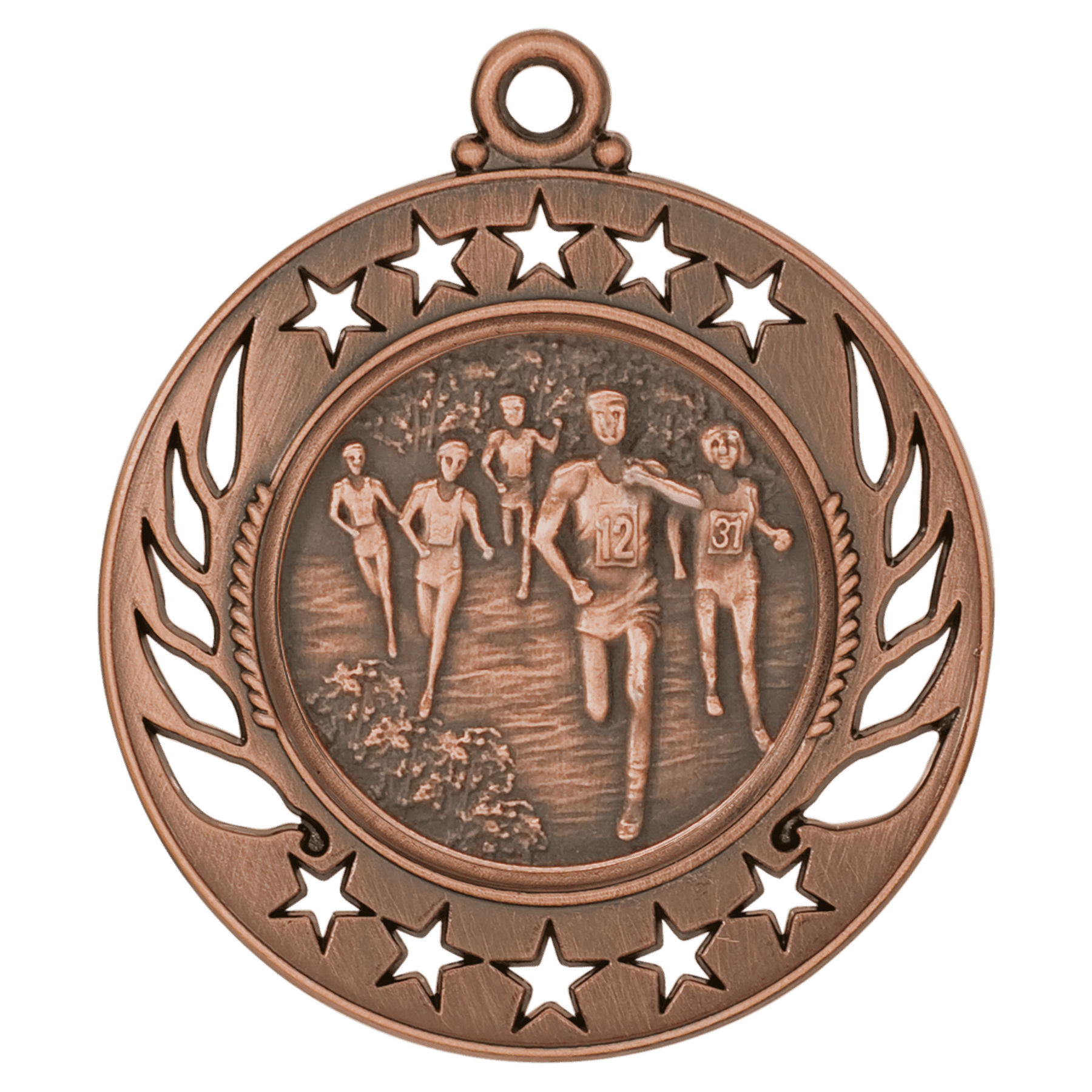Antique Bronze 2 1/4" Cross Country Galaxy Medal
