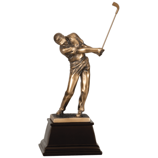 8 3/4" Bronze Male Golf Resin Award