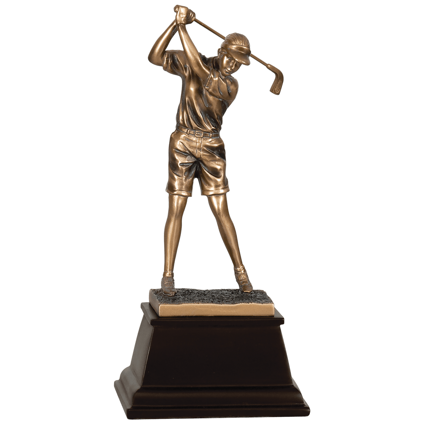 9 1/2" Bronze Female Golf Resin Award