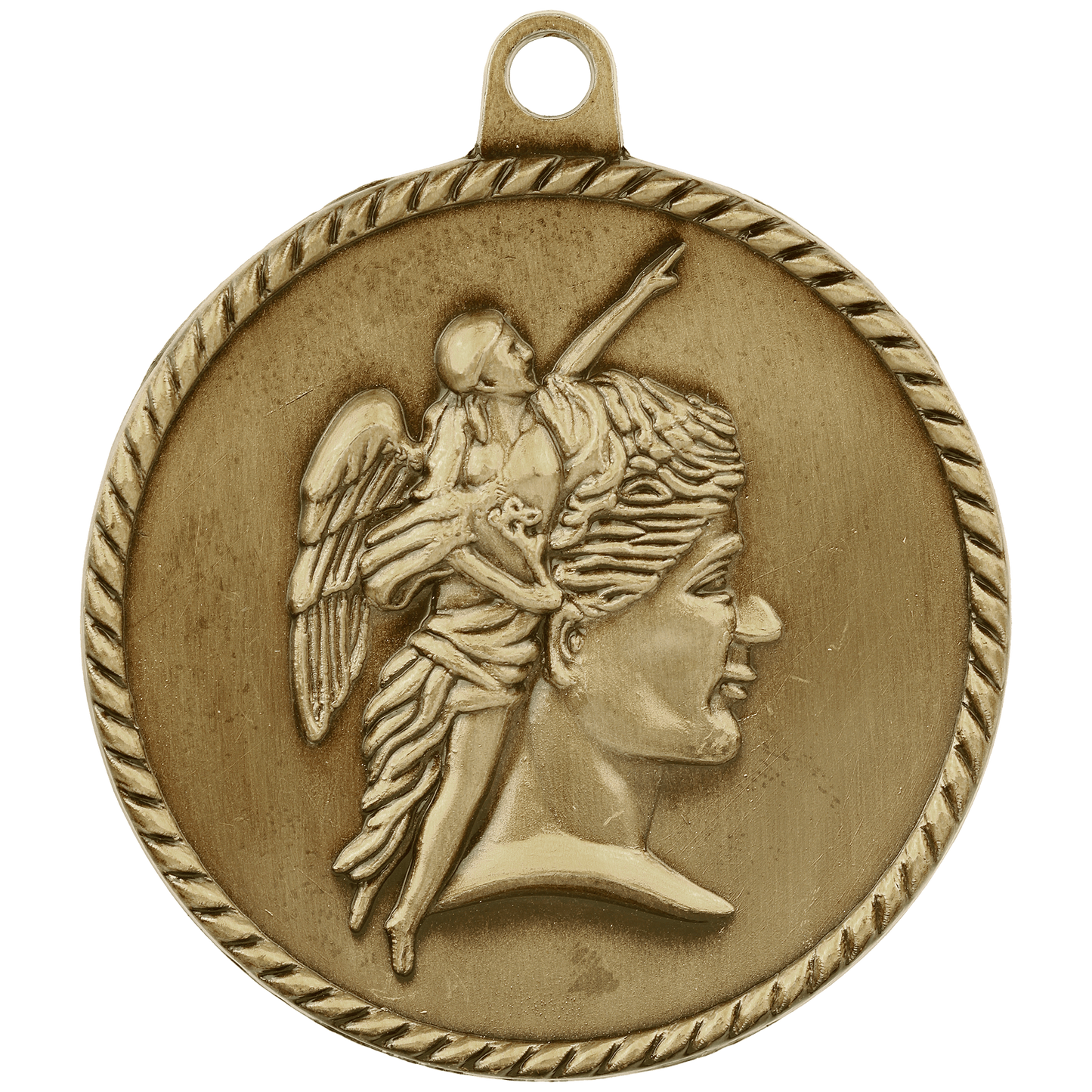 2" Antique Gold Acheivement High Relief Medal
