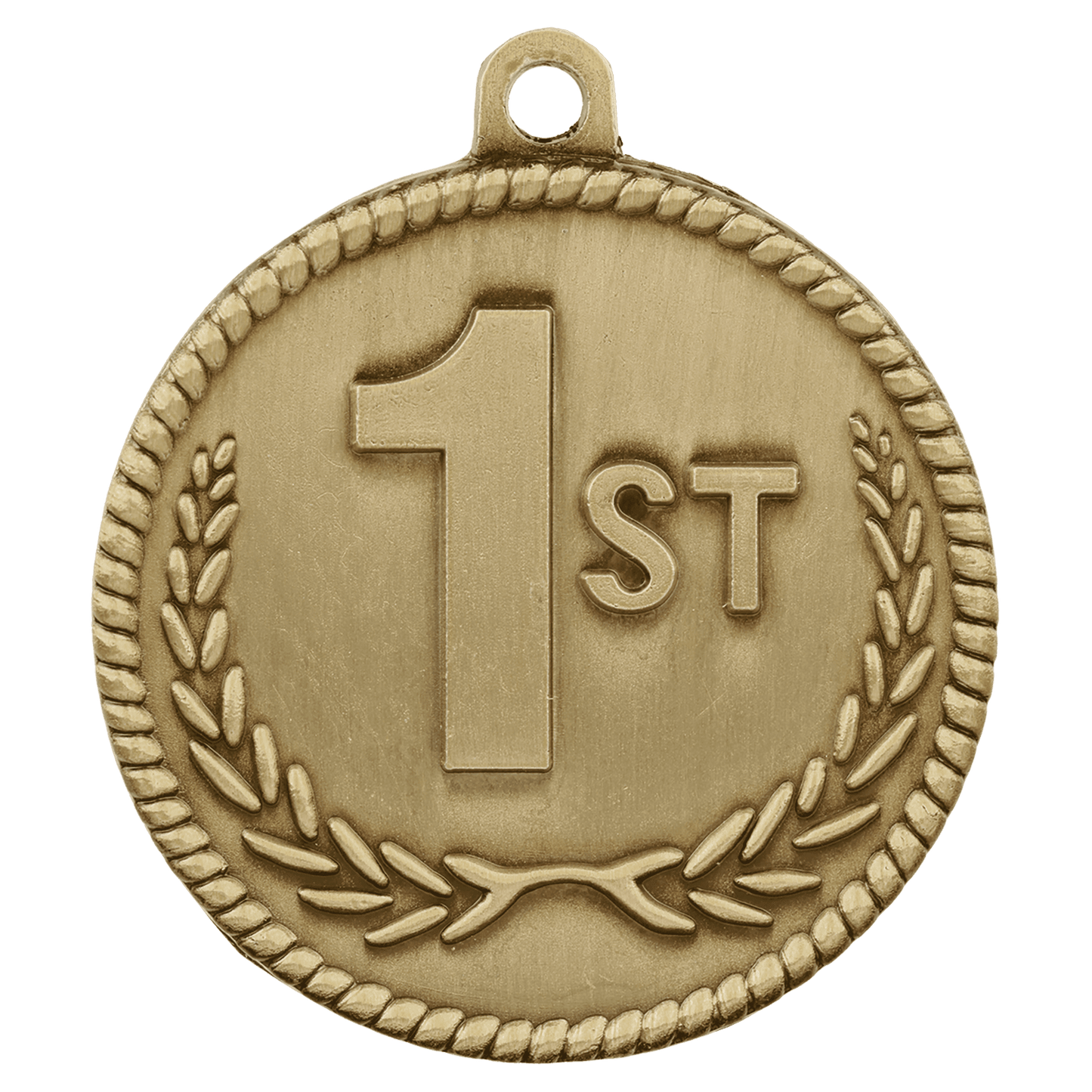 2" Antique Gold 1st Place High Relief Medal