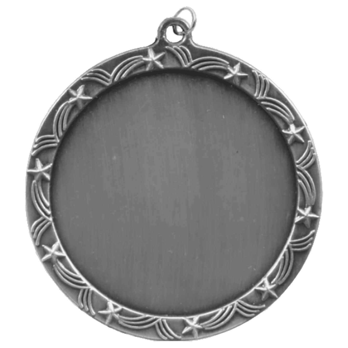 Antique Silver 2 1/2" Stars 2" Insert Holder Medal
