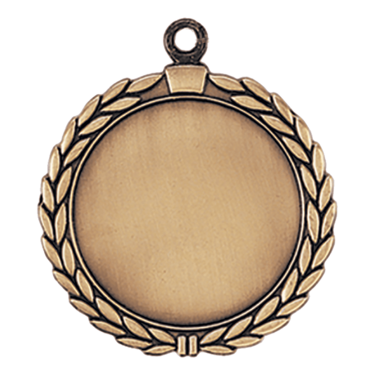 Antique Gold 2 1/2" Wreath 2" Insert Holder Medal