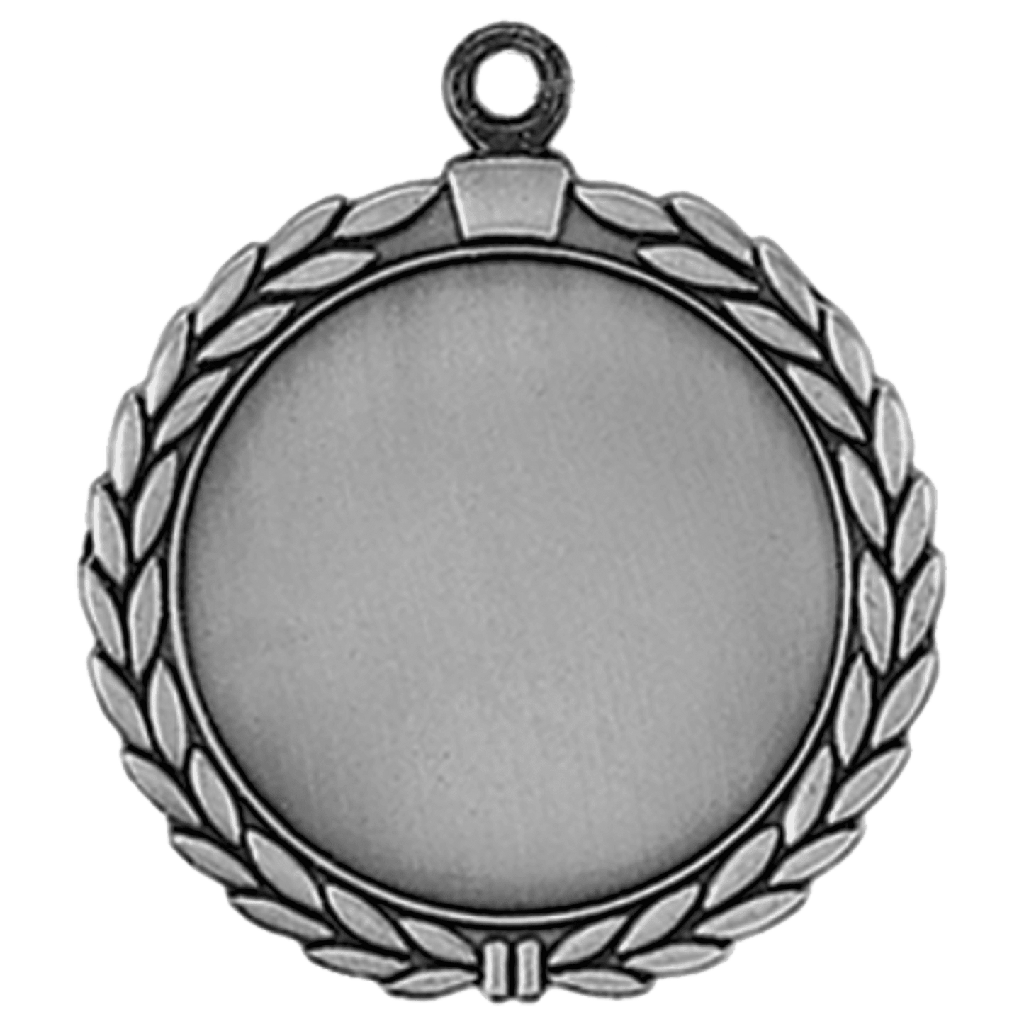 Antique Silver 2 1/2" Wreath 2" Insert Holder Medal