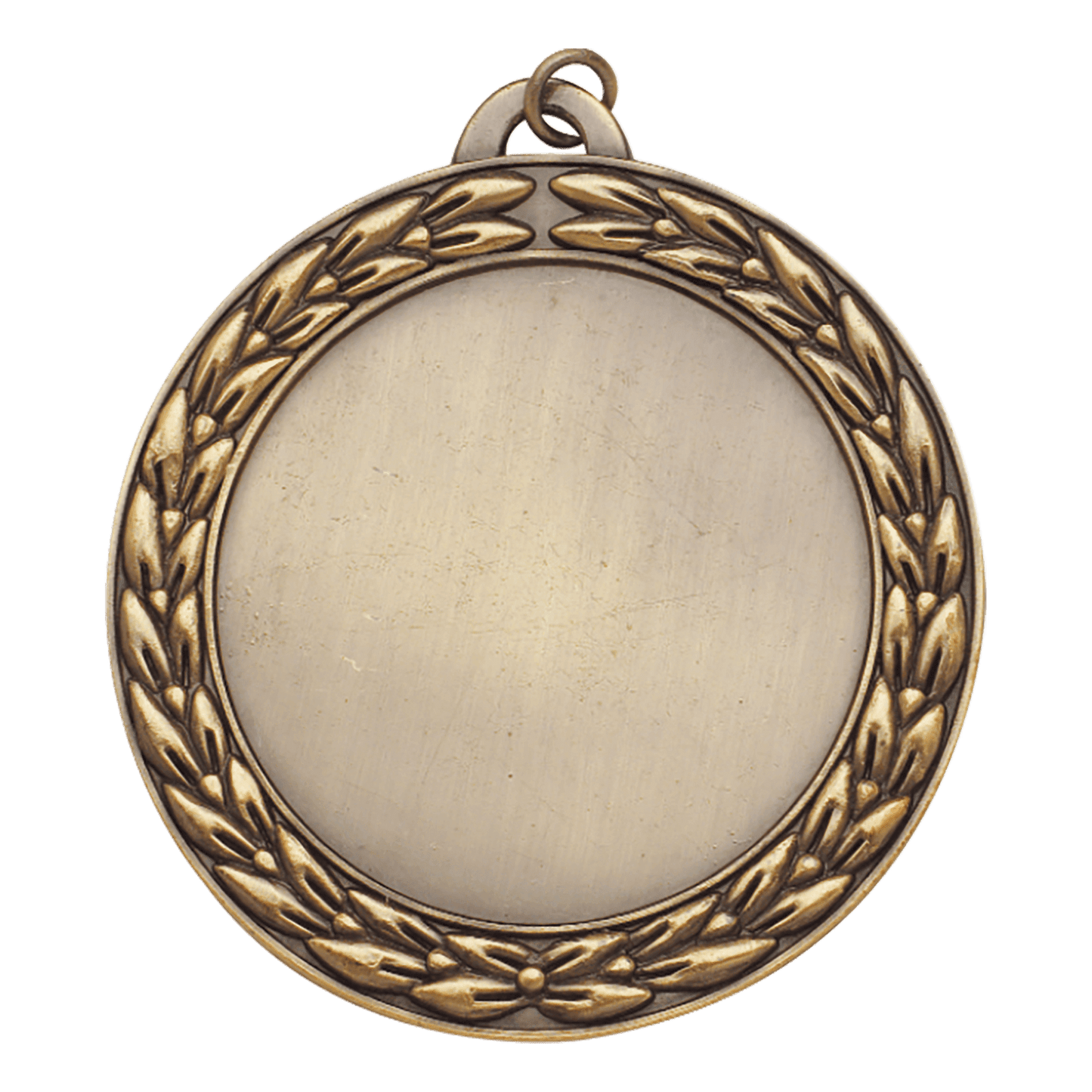 Antique Gold 2 2 3/4" Wreath 2" Insert Holder Medal