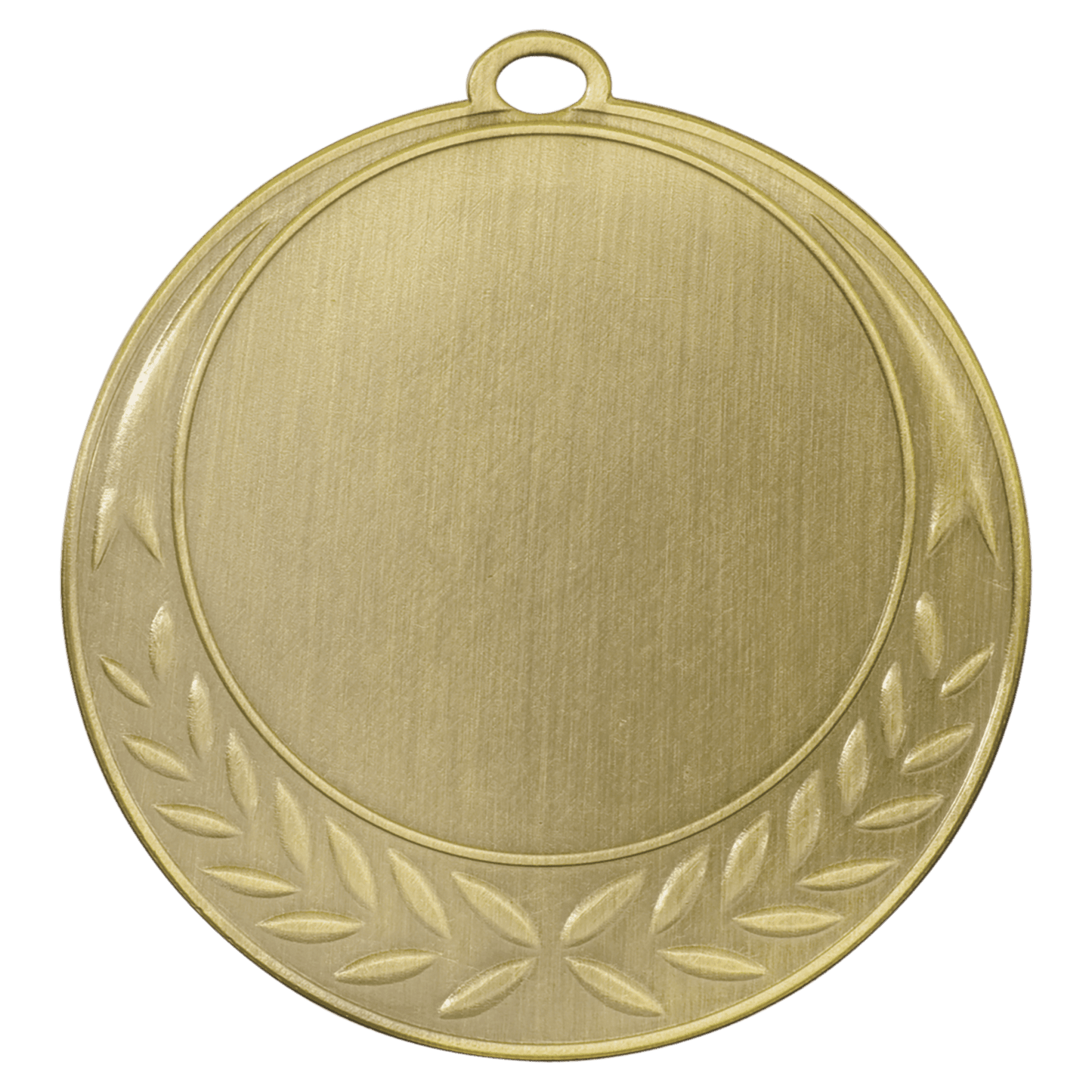 Antique Gold 2 3/4" Half Wreath 2" Insert Holder Medal