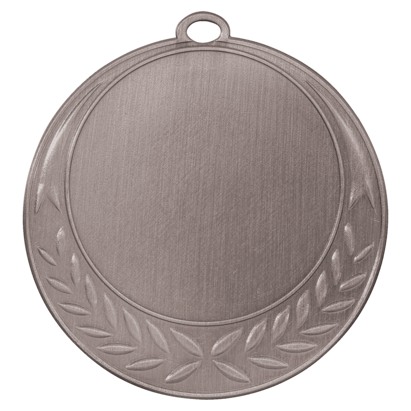 Antique Silver 2 3/4" Half Wreath 2" Insert Holder Medal