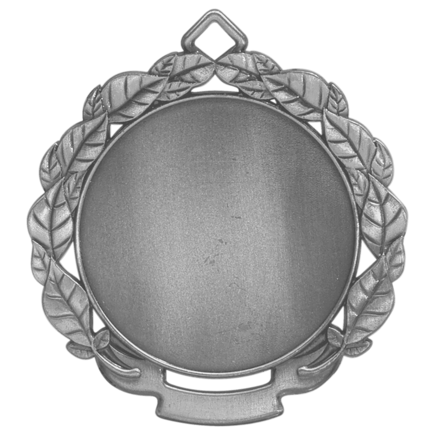 Antique Silver 2 3/4" Leaf 2" Insert Holder Medal