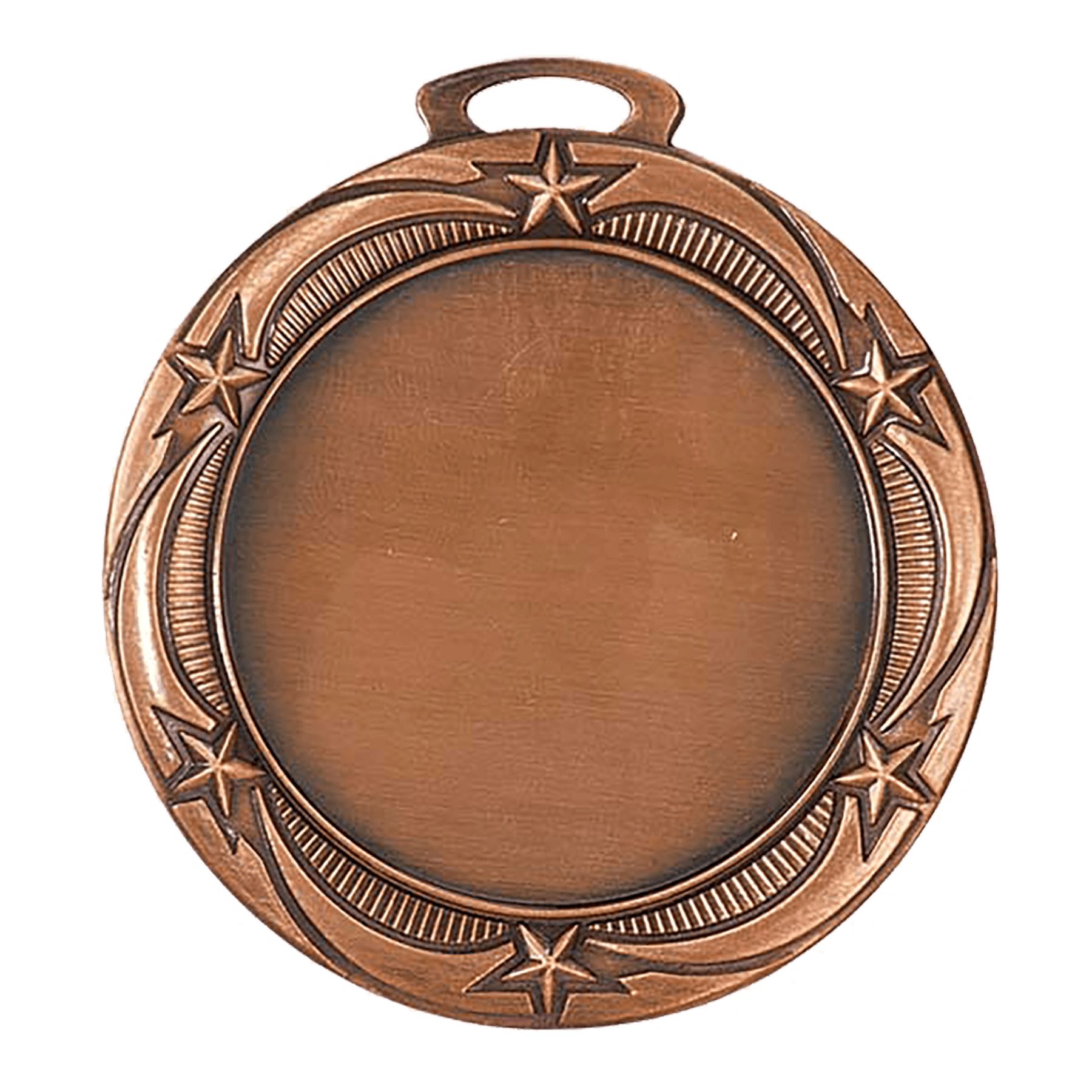 Antique Bronze 2 3/4" Star 2" Insert Holder Medal