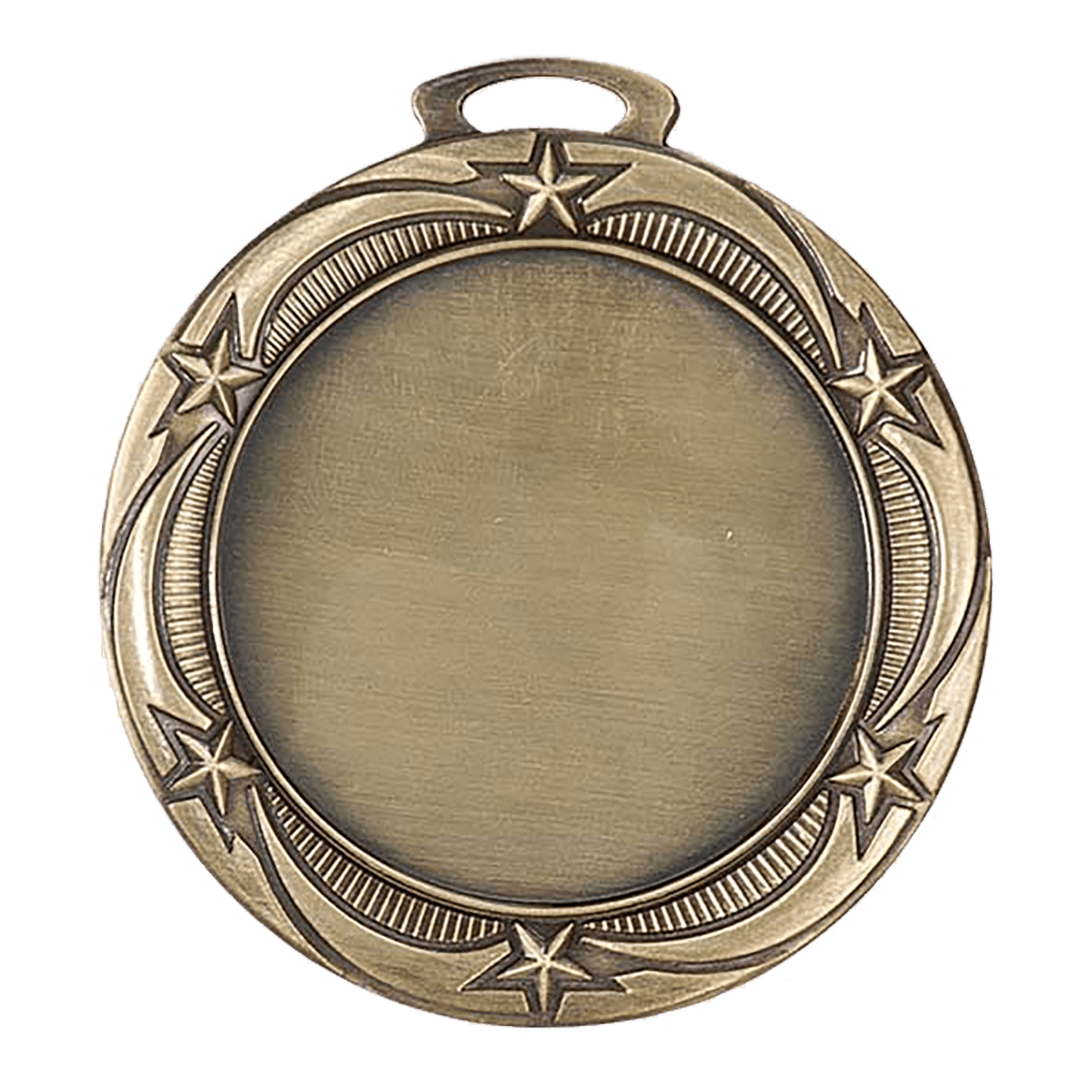Antique Gold 2 3/4" Star 2" Insert Holder Medal