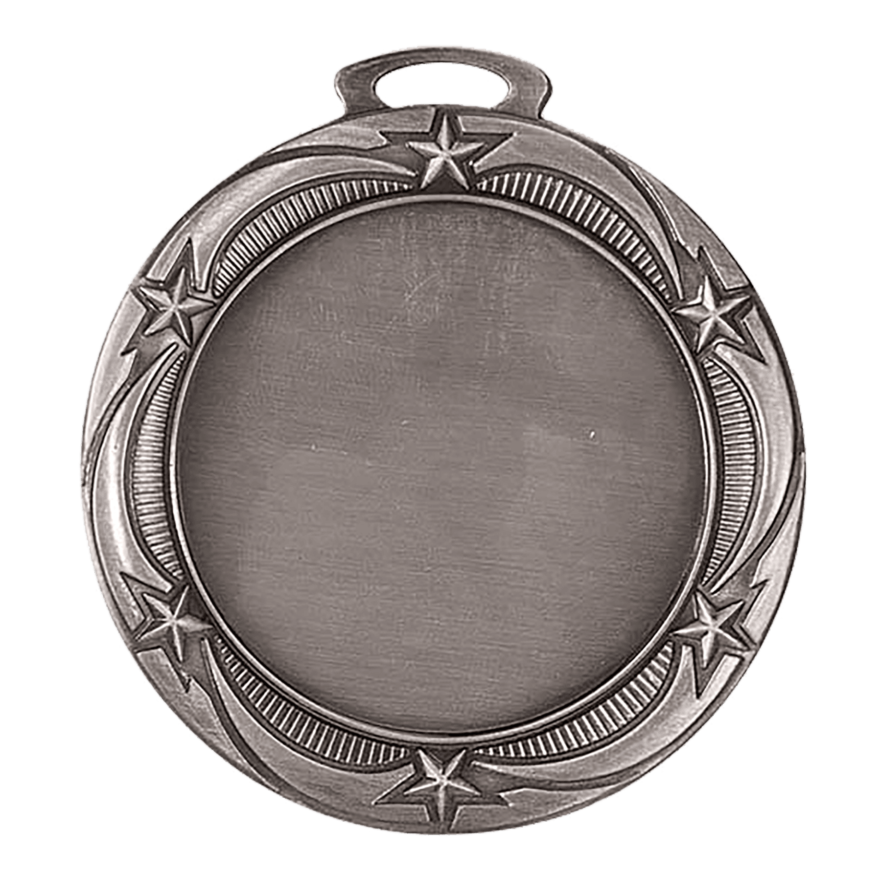 Antique Silver 2 3/4" Star 2" Insert Holder Medal