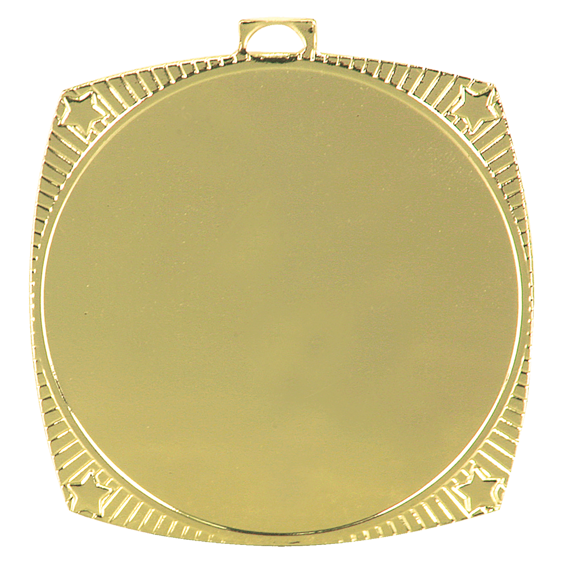 Bright Gold 2 1/8" Square Star 2" Insert Holder Medal