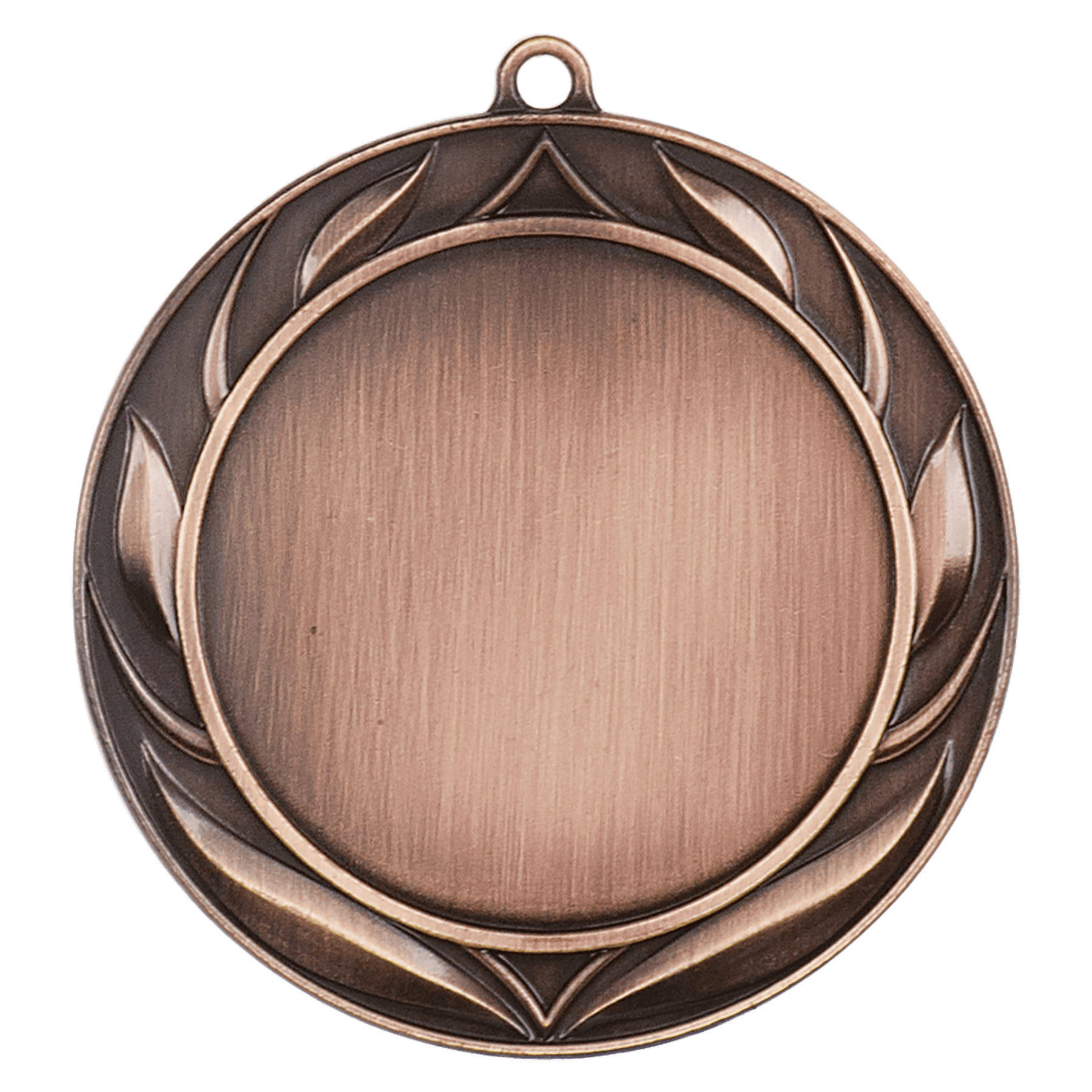 Antique Bronze 2 3/4" Wreath 2" Insert Holder Medal