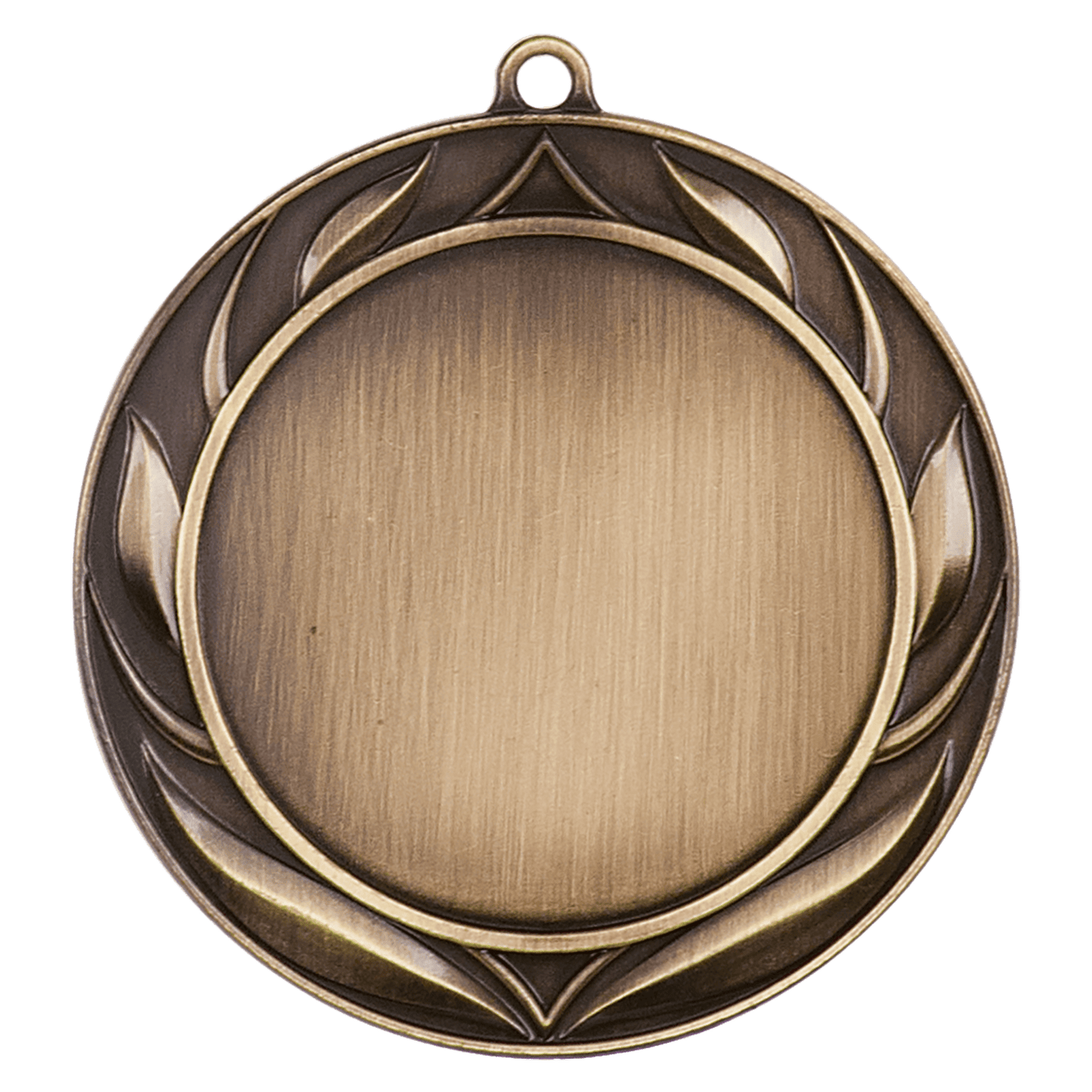 Antique Gold 2 3/4" Wreath 2" Insert Holder Medal