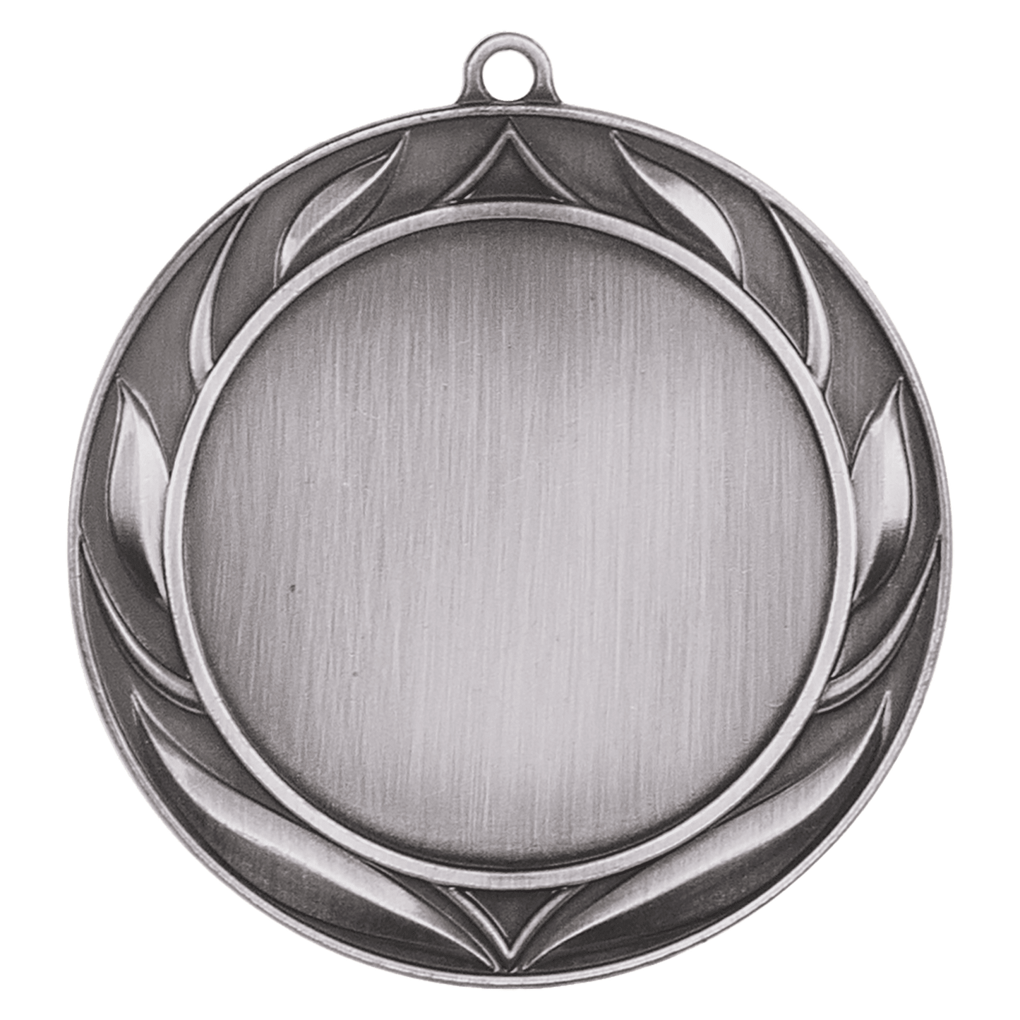 Antique Silver 2 3/4" Wreath 2" Insert Holder Medal