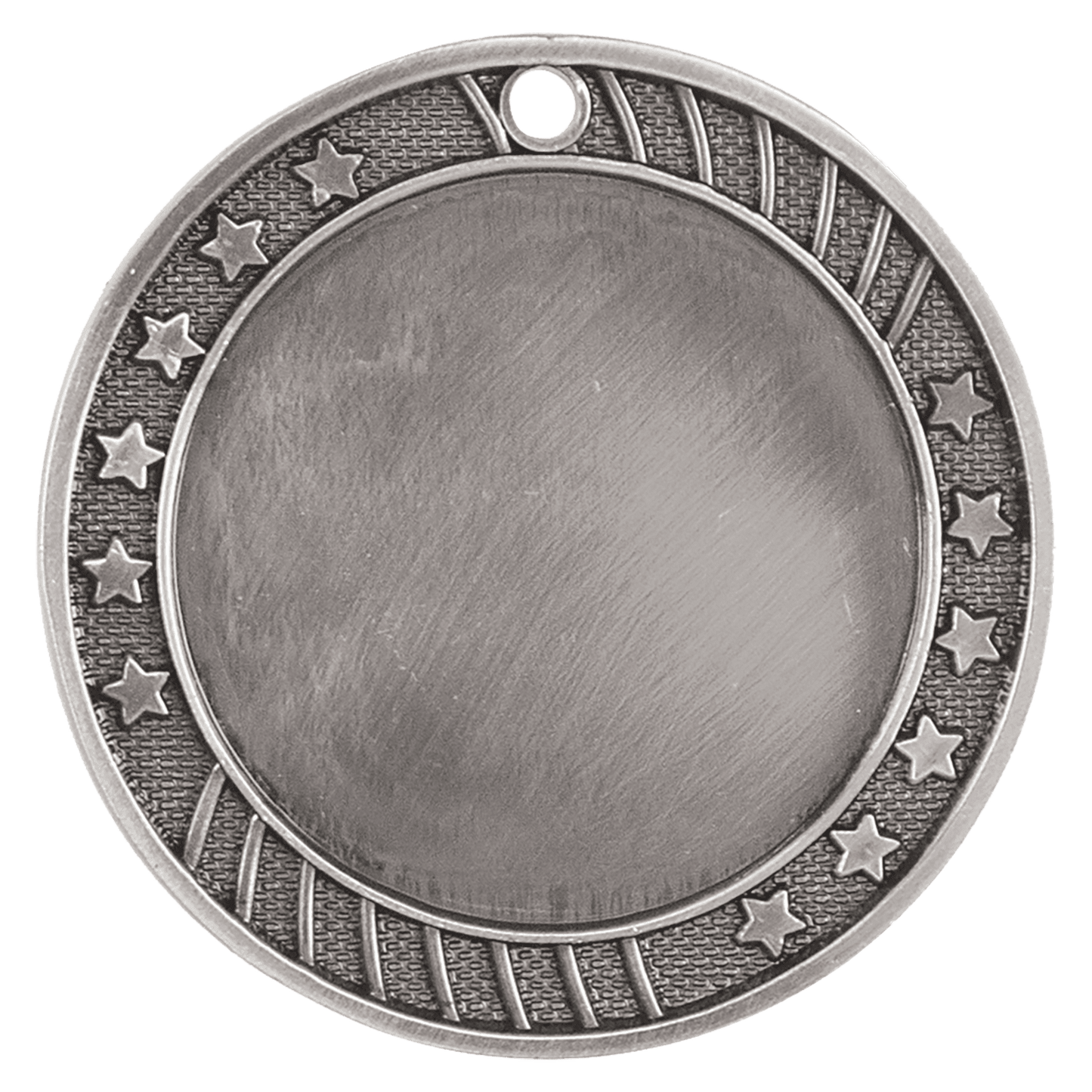 Antique Silver 2 3/4" 12-Star 2" Insert Holder Medal