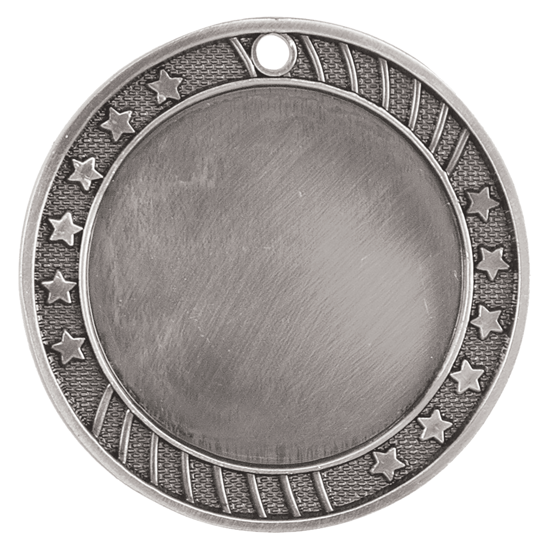 Antique Silver 2 3/4" 12-Star 2" Insert Holder Medal