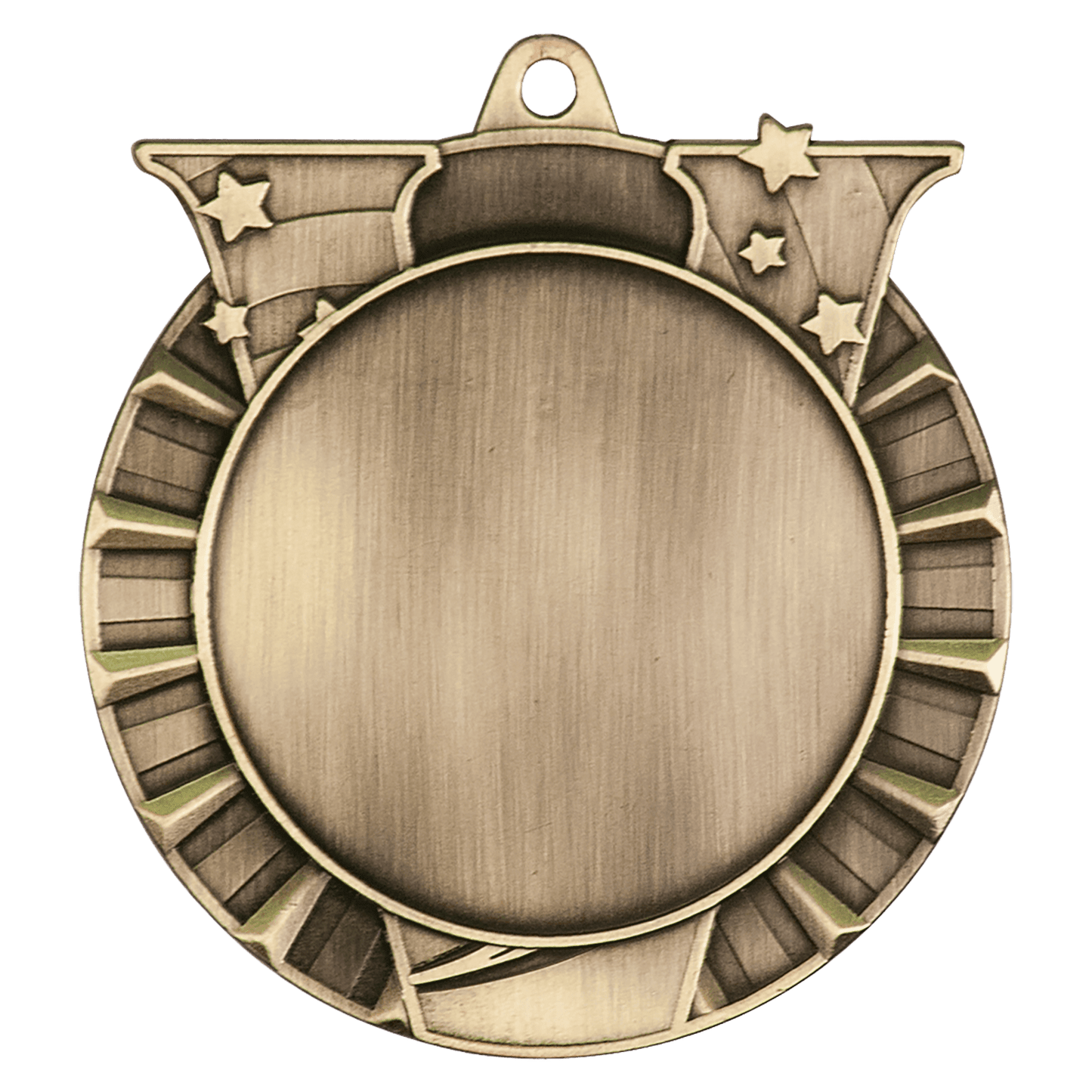Antique Gold 2 3/4" Victory 2" Insert Holder Medal