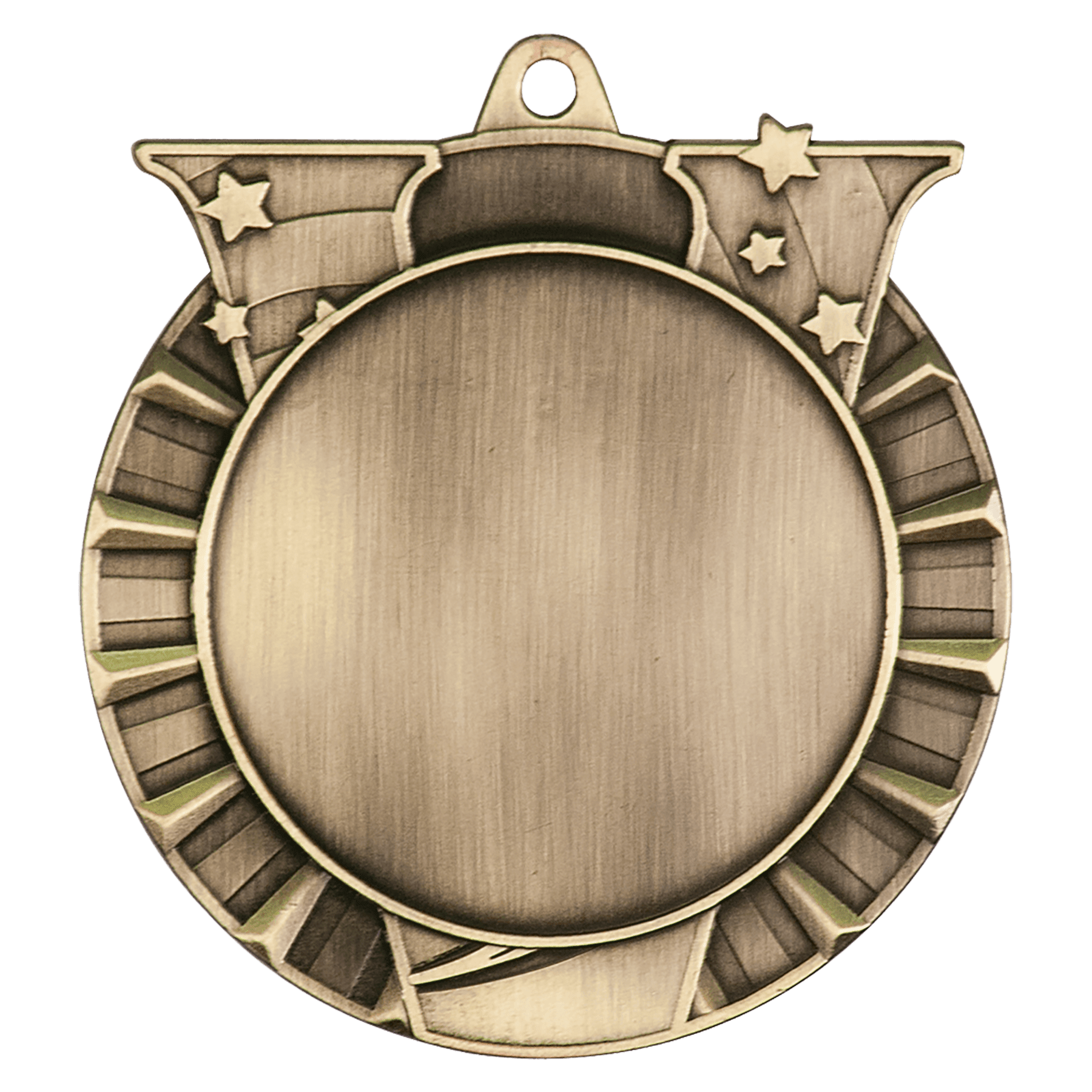 Antique Gold 2 3/4" Victory 2" Insert Holder Medal
