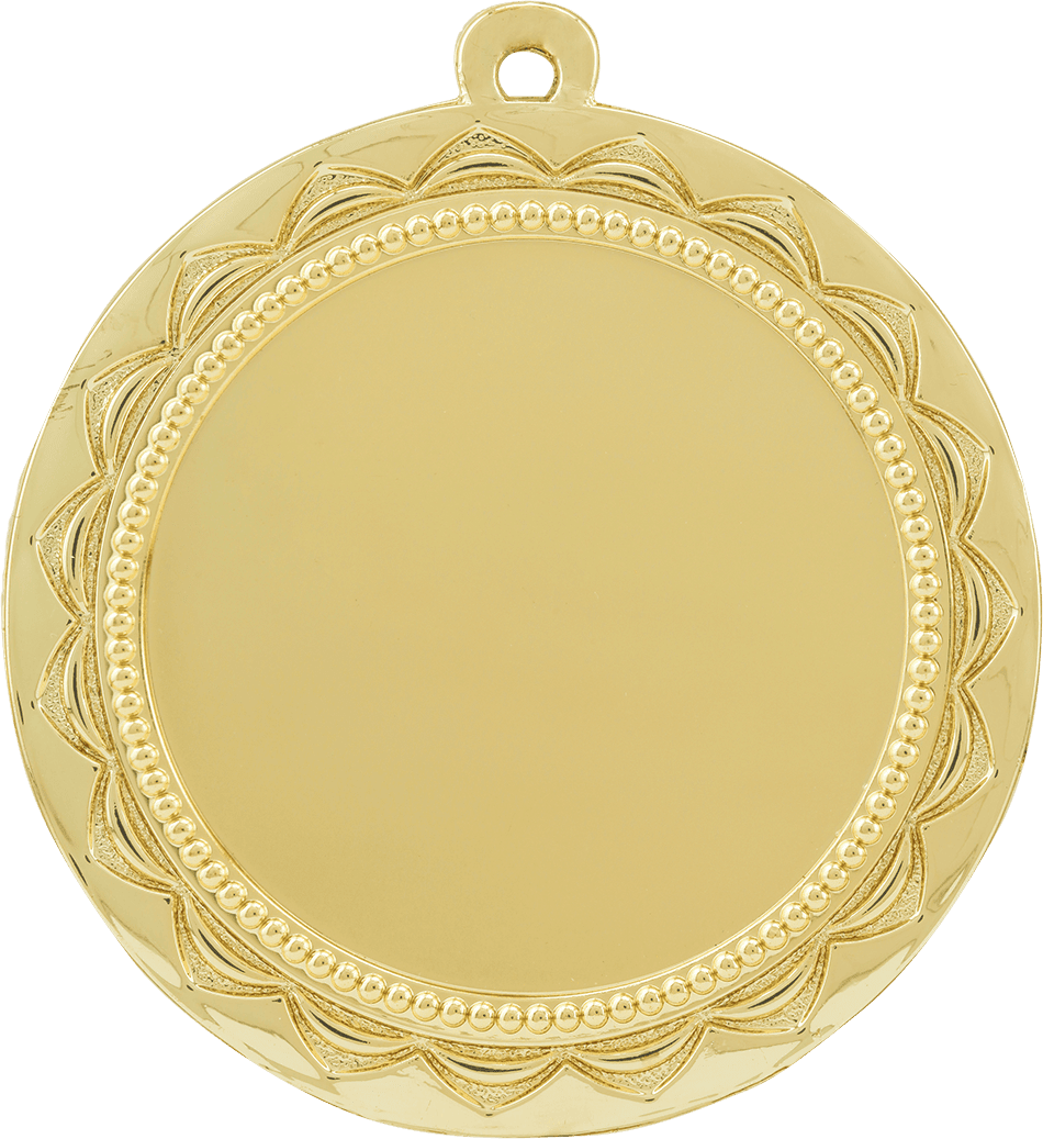 Bright Gold 2 3/4" Sun 2" Insert Holder Medal