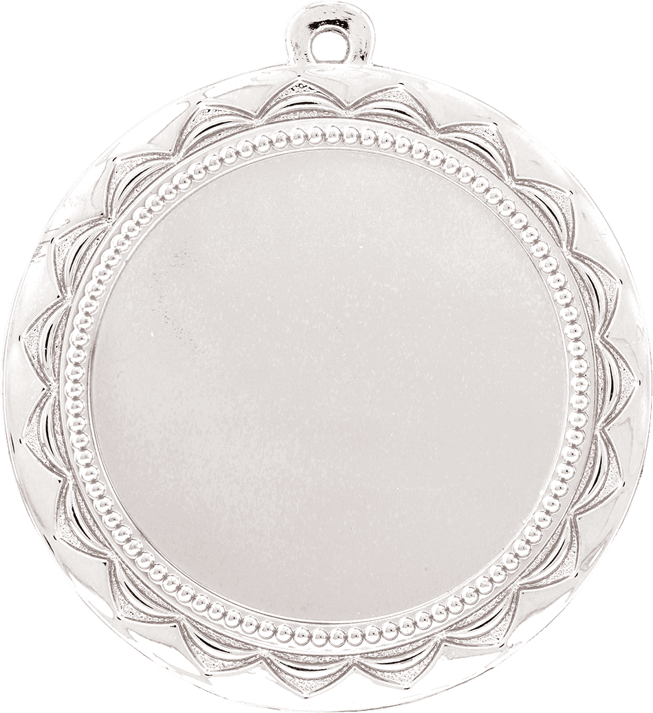 Bright Silver 2 3/4" Sun 2" Insert Holder Medal