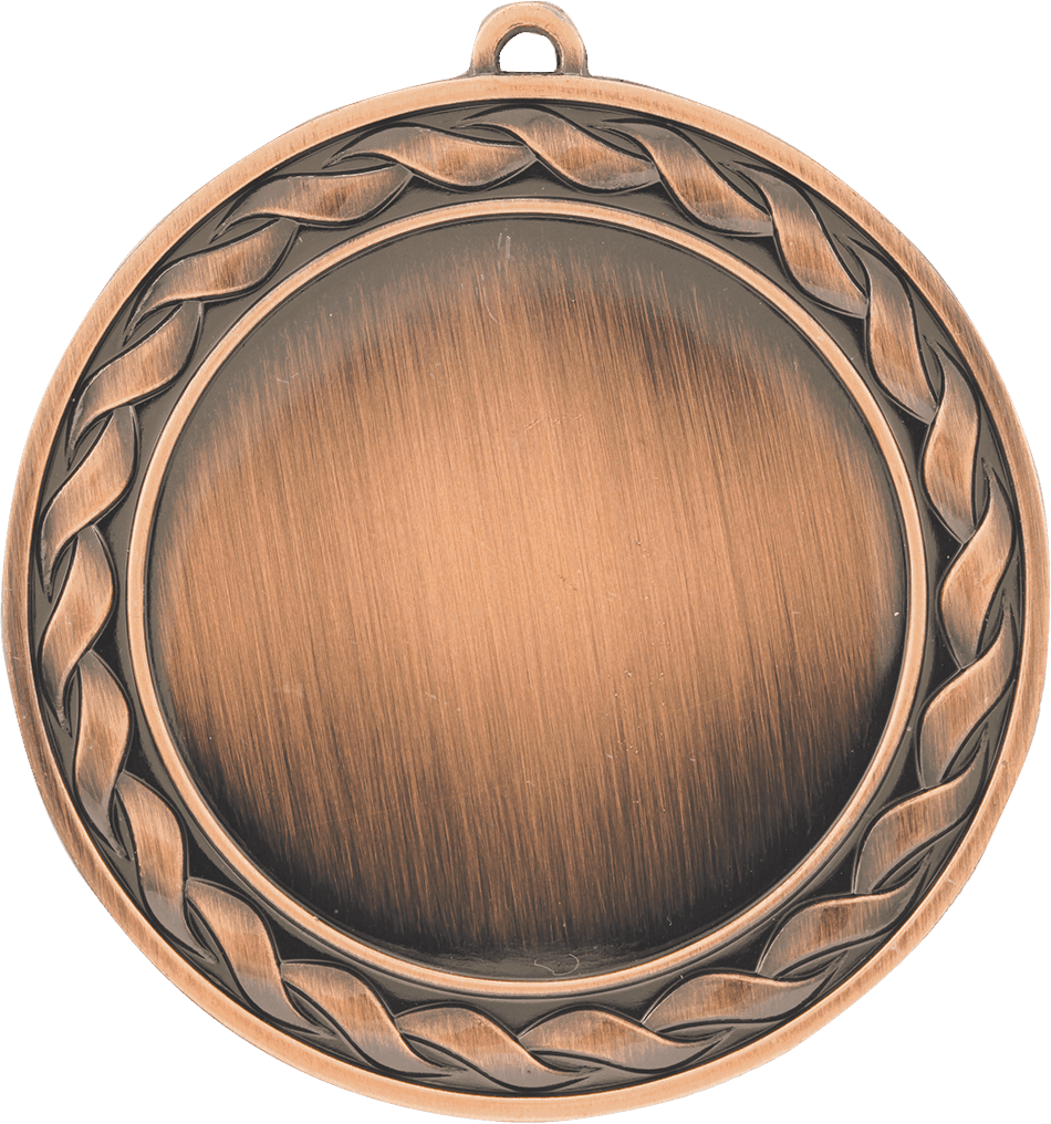 Antique Bronze 2 3/4" Weave 2" Insert Holder Medal