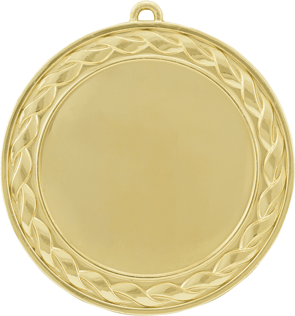 Bright Gold 2 3/4" Weave 2" Insert Holder Medal