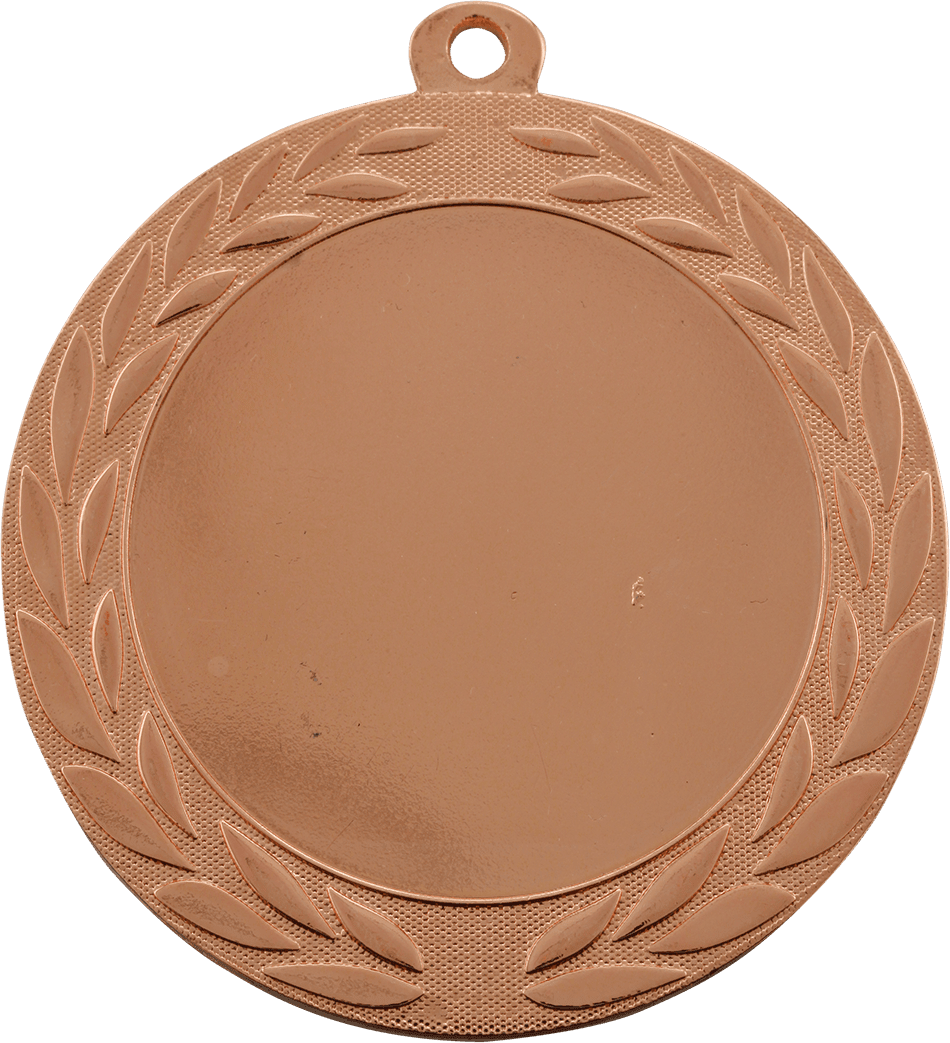 Bright Bronze 2 3/4" Wreath 2" Insert Holder Medal