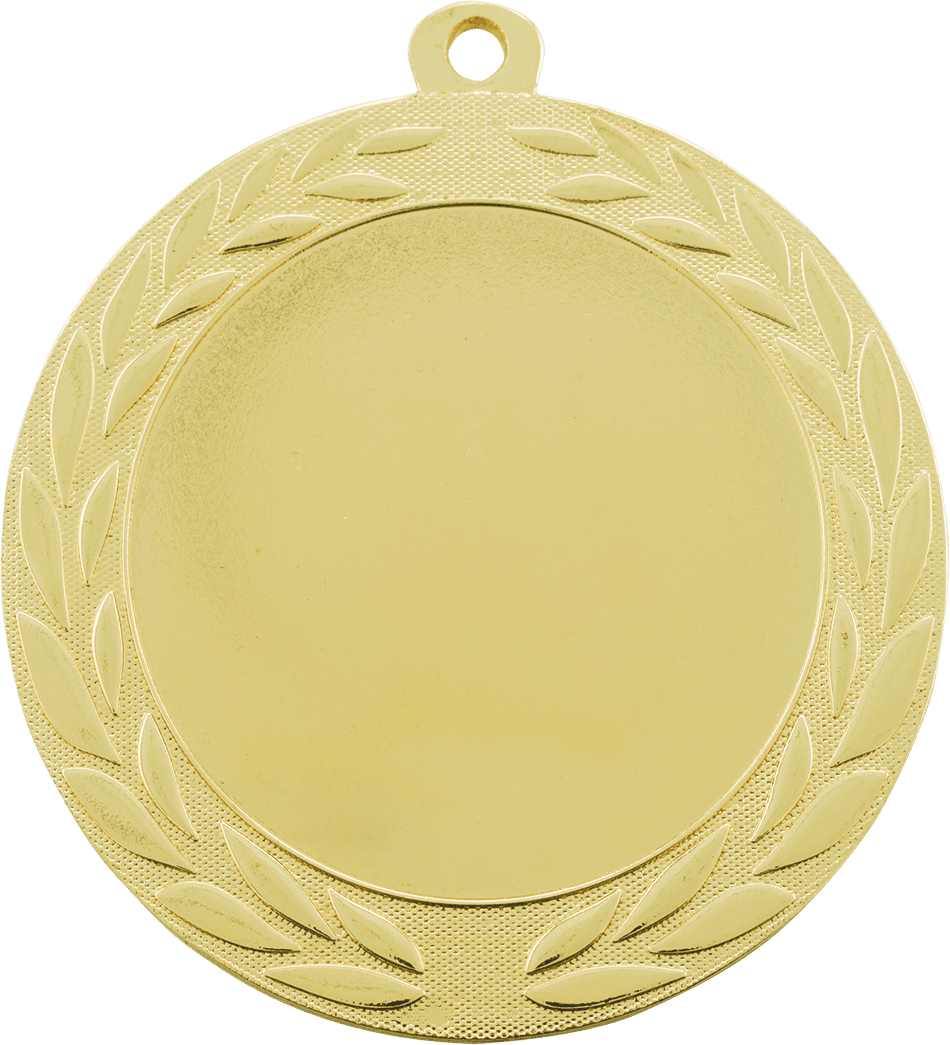 Bright Gold 2 3/4" Wreath 2" Insert Holder Medal