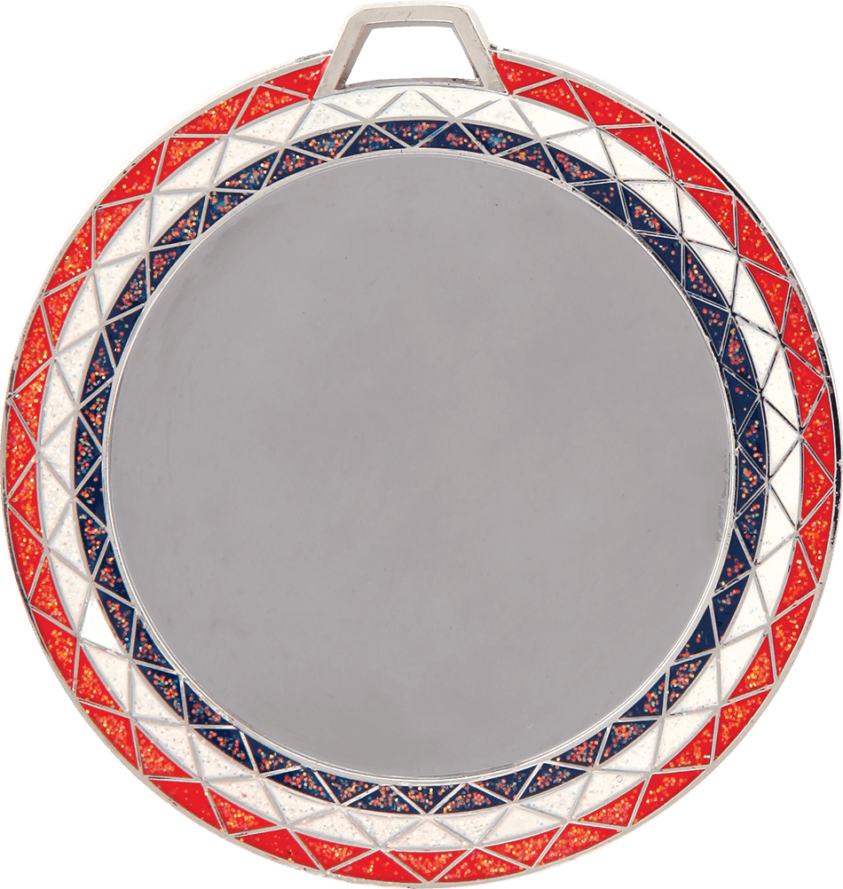 Red/White/Blue 2 3/4" Bling 2" Insert Holder Medal