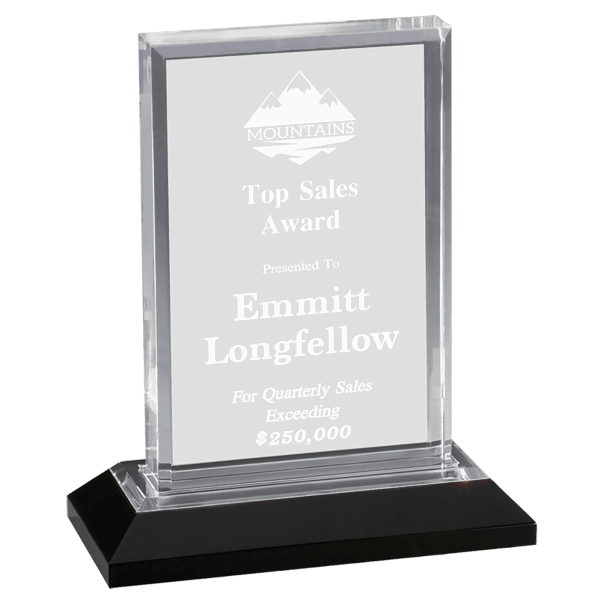 Silver 5" x 7" Beveled Impress Acrylic
